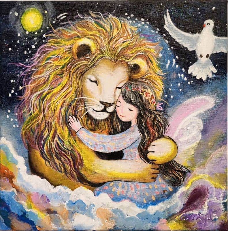 神愛的擁抱:獅子與女孩