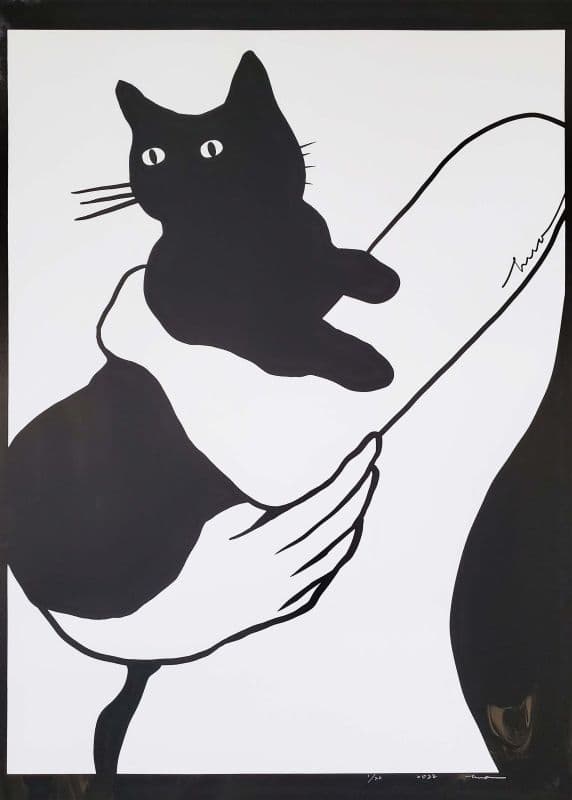 hug   (手工絹印版畫)