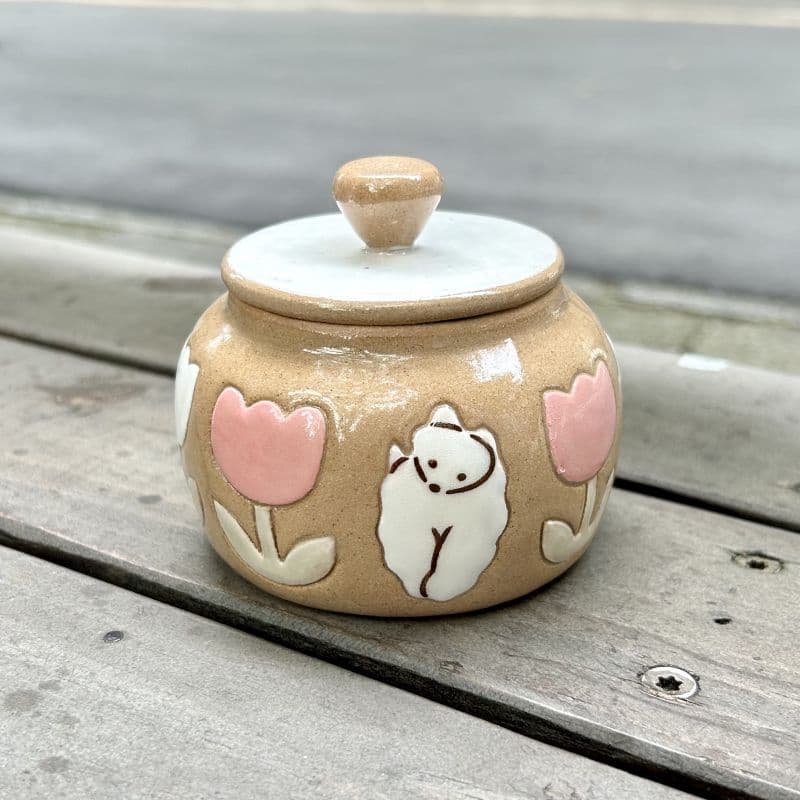 白狐狗花花罐
